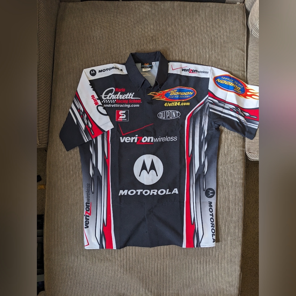 "Phoenix Custom Apparel" Racing Button Up Shirt